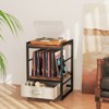 Tangkula Nightstand Industrial Bedside Table w/ Open Storage Shelf & Fabric Drawer - 2 of 4