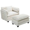 Ridstar Accent Chair and Armchairs with Wider Seat For Living Room & Bedroom-Beige - 3 of 4