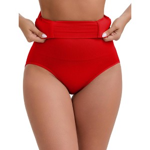 INSPIRE CHIC Women's High-Waisted Butt Lifting Briefs Postpartum Slimming Waist Breathable and Comfortable Control Panties - 1 of 4