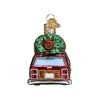 Old World Christmas Glass Blown Ornament for Christmas Tree, Station Wagon With Tree - 3 of 4