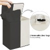 Double Laundry Baseket with Lid and Removable Laundry Bags,154L Large Laundry Hamper - 2 of 4