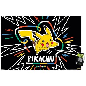 Trends International Pokémon: Colorful Doodle - Pikachu Unframed Wall Poster Prints - 1 of 4