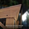 Kozyard Apollo Hardtop Gazebo Wooden Coated Aluminum Frame Canopy with Netting Galvanized Steel Double Roof for Patio Deck Lawn - 3 of 4