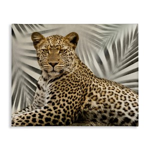 Stupell Industries Leopard with Palm Fronds, 30" x 24" - 1 of 4