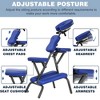 FDW Massage Chair Portable Tattoo Chair Folding Height Adjustable 3” Thick Sponge Light Weight Therapy Chairs Spa Chairs - 2 of 4