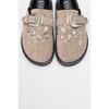 Maril Beige Suede Leather Buckle Slide (Women) beige 8 Forever & Always Shoes - 2 of 4
