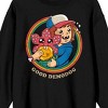 Stranger Things Good Demodog Dustin and D'Artagnan Cartoon Adult Black Sweatshirt - 2 of 3
