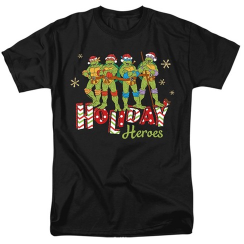 Teenage Mutant Ninja Turtles Holiday Heroes Christmas Shine Adult T-Shirt, Black, Medium - image 1 of 4