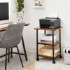 3 Tier Machine Stand Rustic Brown - Vasagle: Adjustable Height, Steel Frame, No Wheels - 3 of 3