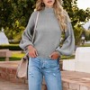 Anna-Kaci Women's Long Sleeve Ribbed Knit Sweater with Drop Shoulder Design - 2 of 4