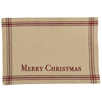 Park Designs Christmas Greeting Placemat Set - Beige