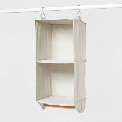 3 Shelf Hanging Fabric Storage Organizer Gray - Brightroom™