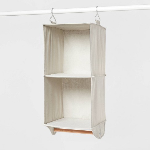 2-Pack 7-Shelf Hanging Closet Organizer with 5 Drawers, 4 Shelves