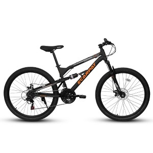 26 Inch Steel Frame Mountain Bike with 21-Speed Gearing, Front