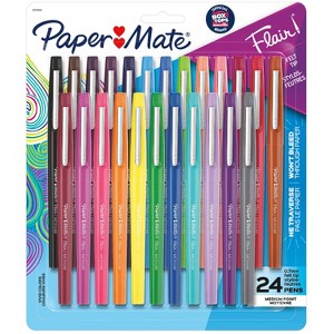 Paper Mate Flair 24pk Felt Pens 0.7mm Medium Tip Multicolored - 1 of 4