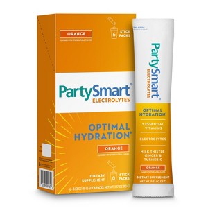 Himalaya PartySmart Orange Electrolytes Powder Packets, 6 Count - 1 of 4