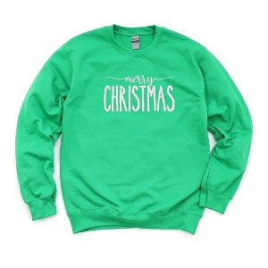 Simply Sage Market Women's Graphic Sweatshirt Embroidered Merry Christmas - 1 of 4