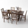 7-Piece Extendable Dining Table Set with Removable Leaf, Wooden Table and 6 Upholstered Chairs, Expandable Kitchen Dining Room Furniture - 4 of 4