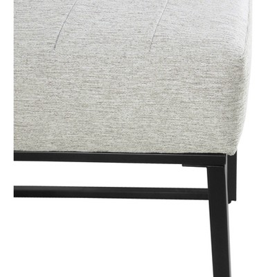 Sustainable Gray Woven Parsons Side Chair with Metal Legs