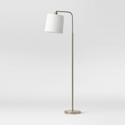 Task Shaded Floor Lamp Silver (Includes LED Light Bulb) - Project 62™