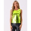 INSPIRE CHIC Women's U-Neck Stretchy Slim Fit Shiny Sparkly Metallic Tank Top - 3 of 4