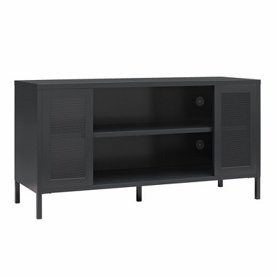 RealRooms Shadwick Metal TV Stand for TVs up to 50" with Perforated Metal Mesh Accents