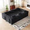 6 Seater Folding Sofa Bed for Living Room or Bedroom, Convertible Sofa with Cushions and Storage Pockets, Corduroy Fabric Sofa-Coolbibila - 3 of 4