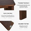 Wooakway 30" H Gracefully Curved Table 500lb Heavy Duty Capacity Dining Table for Sophisticated Spaces Black/Walnut/Natural - 4 of 4
