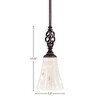 Toltec Lighting Elegante 1 - Light Pendant in  Dark Granite with 5.5" Fluted Frosted Crystal Shade - 2 of 2