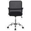 Vynxaria Black Swivel Office Chair with Casters - 3 of 4