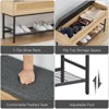 Grey Shoe Bench, Storage Bench, Entryway Bench with Cushion, Shoe Shelf with Seat, Stable Shoe Organizer for Entryway, Living Room, Bedroom - 4 of 4