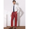 INSPIRE CHIC Men's Straight Fit Color Block Office Work Striped Trousers - 4 of 4