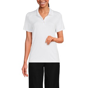売れ筋商品|||ランズエンド カットソー トップス レディース Women's Short Sleeve Feminine Fit Rapid Dry Polo Shirt White Lands' End Women's Girls Short Sleeve Feminine Fit Rapid Dry
