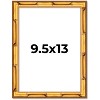 PosterPalooza | 9.5x13 Thin Bamboo Picture Frame, UV Acrylic, 2 Finishes - Gold and Brown - 2 of 4