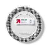 Holiday Disposable Dinnerware Plate 10" - Gray Plaid - 20ct - up & up™