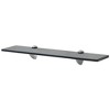 vidaXL Floating Shelves 2 pcs Glass 19.7 in.x7.9 in. 0.3 in. - 2 of 4