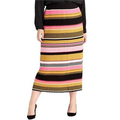 Rachel Roy Womens Pull-On Midi Skirt