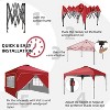 Ainfox 12ftx12ft Pop Up Canopy Tent with 4 Sidewalls One Push Tent Canopy with Wheeled Carry Bag, 8 Stakes and 4 Ropes - 4 of 4