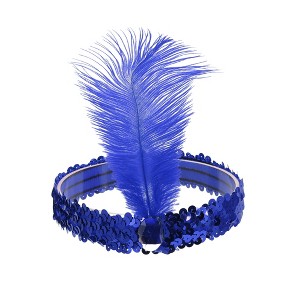Unique Bargains Women's Feathers Faux Diamond Headbands 1 Pc - 1 of 4