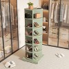 KTMBDW 6 Tier Rotating Shoe Rack Tower, Spinning Shoe Display Lazy Susan, Revolving 360 Shoe Rack Storage Round Carousel, Bag Display Rack Storage - 2 of 4