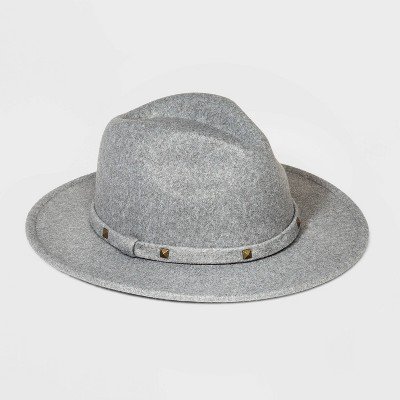 gray floppy hat
