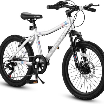 INFURNIC Bicycles 20 Inch Kids Bike with 7 Speeds and Front Suspension for Teens and Children, White, 54"*23"*31.5"