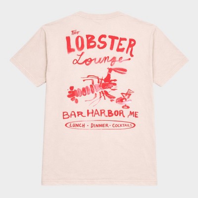 Мужские футболки Ripple Junction Men's Lobster Lounge Short Sleeve Graphic T-Shirt - Sand S — фото 2