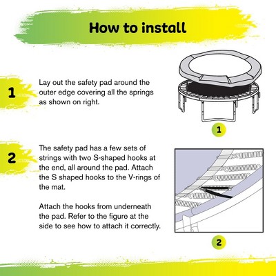 Starry Night 9' Round Trampoline Safety Pad with Foam
