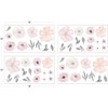Sweet Jojo Designs Girl Wall Decal Stickers Art Nursery Décor Watercolor Floral Pink and Grey 4pc - 3 of 3