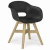 PAGED Set of 2 Patio Dining Chairs,Modern Outdoor Dining Chairs with Wood Frame,23.6 inch Chairs Suitable for Patio,Garden - 4 of 4