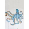 Metal Octopus Wall Hanging 28"H – Hand Hammered Blue Coastal Wall Decor By Kalalou - 3 of 3