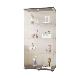 NicBex 3 Shelves File Cabinet with Double Door Glass Cabinet,Office Cabinet with Spacious Tier-Shelving Design,Filing Cabinet for Home Office - 1 of 4