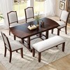 NicBex Farmhouse Extendable Wooden Dining Table with Removable Leaf,Modern Large Kitchen Table,Dining Room Furniture - 3 of 4