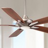 52" Minka Aire Modern Indoor Ceiling Fan with LED Light Remote Control Brushed Nickel for Living Room Kitchen Family Dining Home - 2 of 4